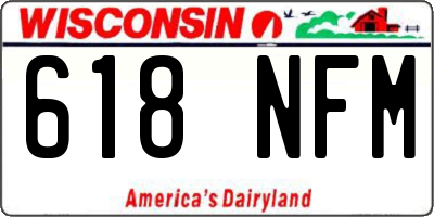 WI license plate 618NFM