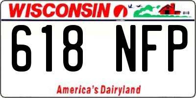 WI license plate 618NFP