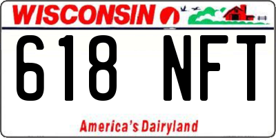 WI license plate 618NFT