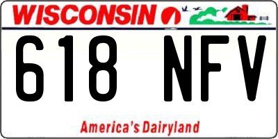 WI license plate 618NFV