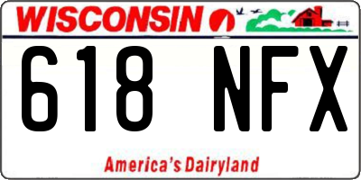 WI license plate 618NFX