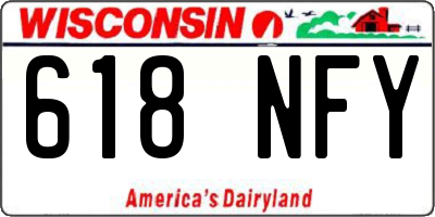 WI license plate 618NFY