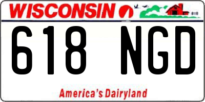 WI license plate 618NGD