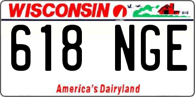WI license plate 618NGE