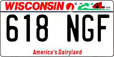 WI license plate 618NGF