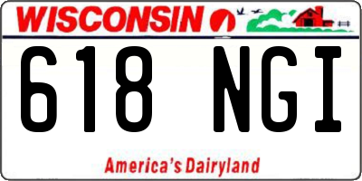 WI license plate 618NGI