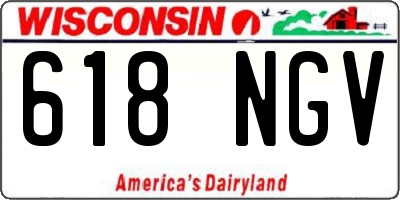 WI license plate 618NGV