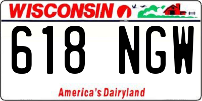 WI license plate 618NGW
