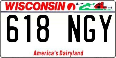 WI license plate 618NGY