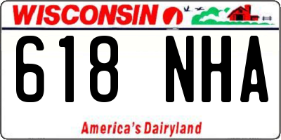 WI license plate 618NHA
