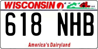 WI license plate 618NHB