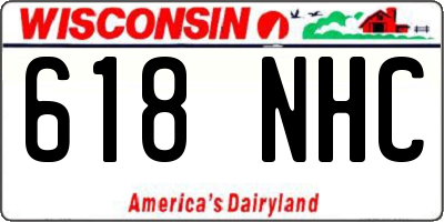 WI license plate 618NHC