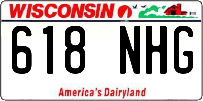 WI license plate 618NHG