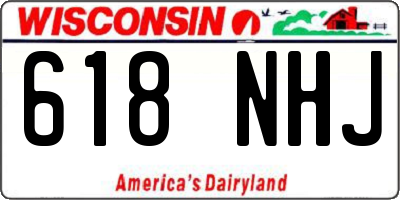 WI license plate 618NHJ