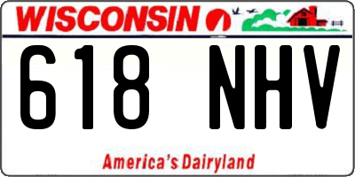 WI license plate 618NHV