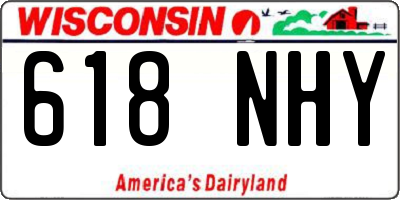 WI license plate 618NHY
