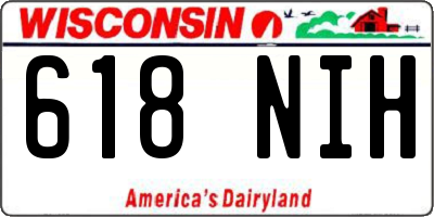 WI license plate 618NIH