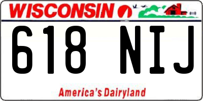 WI license plate 618NIJ