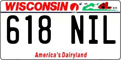 WI license plate 618NIL