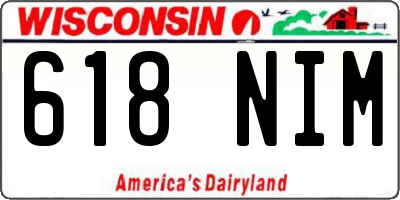 WI license plate 618NIM