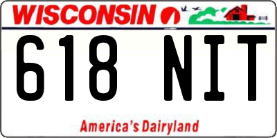 WI license plate 618NIT