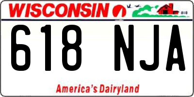WI license plate 618NJA