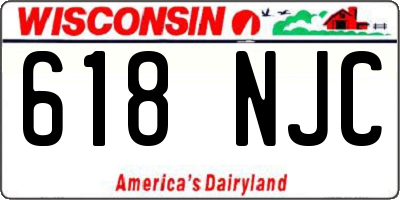 WI license plate 618NJC