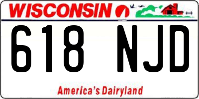 WI license plate 618NJD