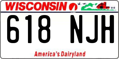 WI license plate 618NJH