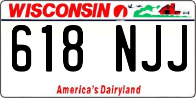 WI license plate 618NJJ