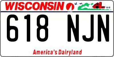 WI license plate 618NJN