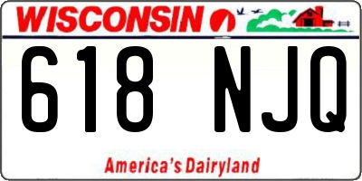 WI license plate 618NJQ