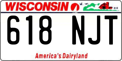 WI license plate 618NJT