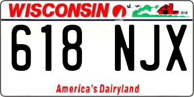 WI license plate 618NJX