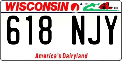 WI license plate 618NJY