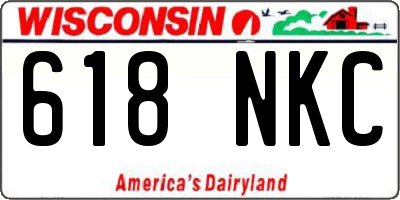 WI license plate 618NKC