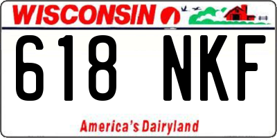 WI license plate 618NKF