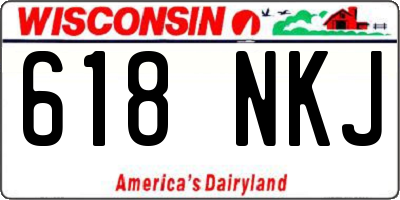 WI license plate 618NKJ