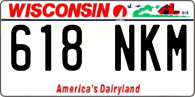 WI license plate 618NKM