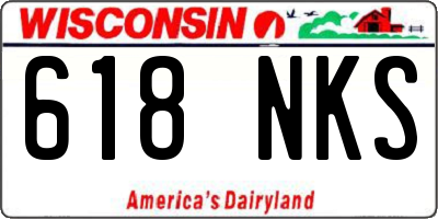 WI license plate 618NKS