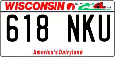 WI license plate 618NKU