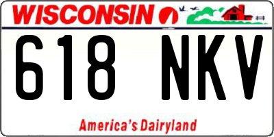 WI license plate 618NKV