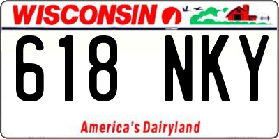 WI license plate 618NKY