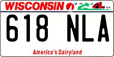 WI license plate 618NLA
