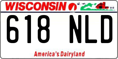 WI license plate 618NLD