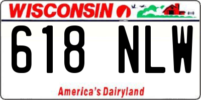 WI license plate 618NLW
