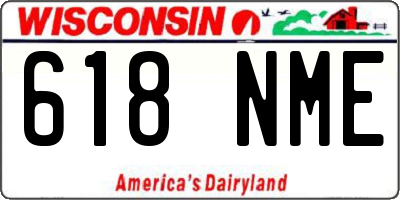 WI license plate 618NME