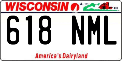 WI license plate 618NML