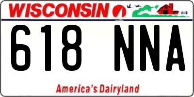 WI license plate 618NNA