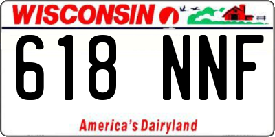 WI license plate 618NNF